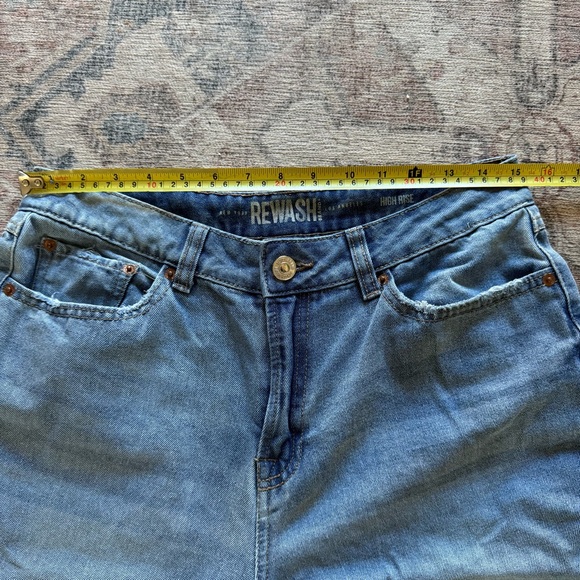 Rewash High Rise Jeans Y2K Streetwear 9/29 Junior Crop Vintage Staple Distressed - Picture 12 of 16